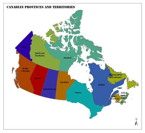 Map of Canada with Labels